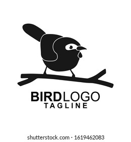 logo bird animal vector design icon silhouette Forest                   