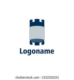 The logo is a bird cage in the form of a palace.