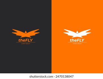logo bird with flat concept