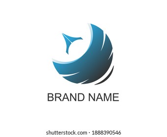 The logo is a bird in flight with a pen beak