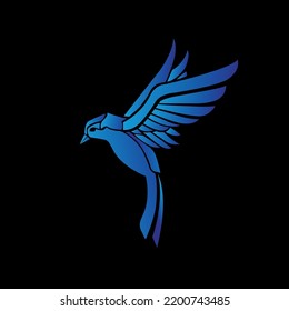 logo bird gradient color Vector  illustration 