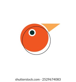 Design exclusivo da cabeça do pássaro logotipo com fundo em branco