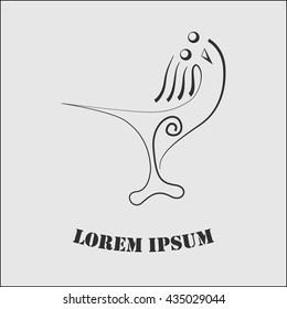 Logo bird icon template vector sign, symbol