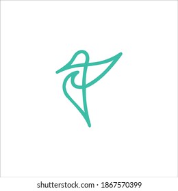 logo bird icon templet vector