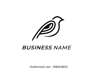 logo bird line and eye
