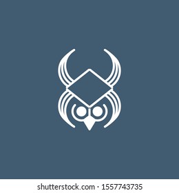 Logo bird from lines on a dark background