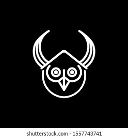 Logo bird from lines on a dark background