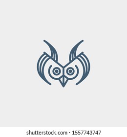 Logo bird from lines on a dark background