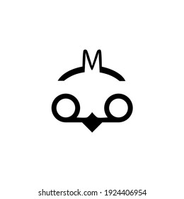 Logo bird from lines on white background.