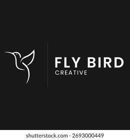 um logotipo com um pássaro sobre ele