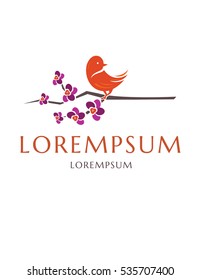 Logo with Bird on Branch