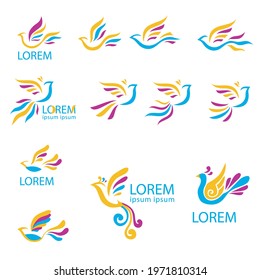 logo bird parrot peacock travel agency
