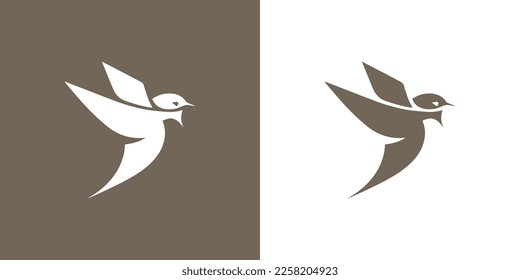 Logovogel in die Höhe schießen Minimalismus