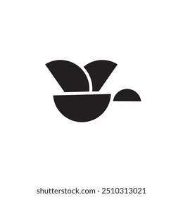 Logo bird unique design with blank background