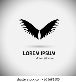 Logo bird wings. Vector