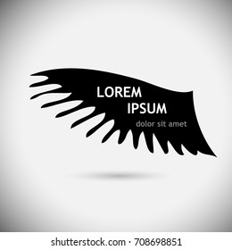 Logo bird wings. Vector