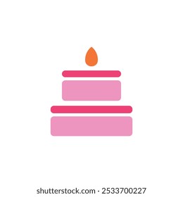 Diseño único de la torta de cumpleaños del logotipo con el fondo en blanco