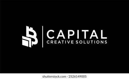 Logo bitcoin modern illustration design