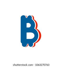 Logo bitcoin vector. Digital currency