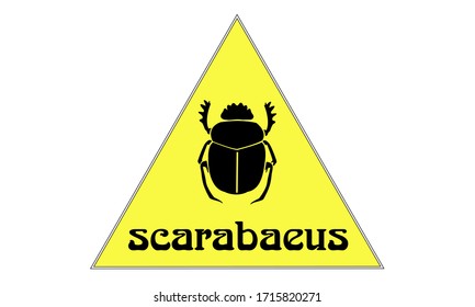 Logo black beetle sacred scarab