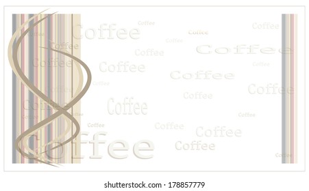 logo black coffee cup with reflection bar code. Vector illustration.