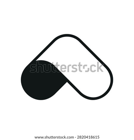logo with black filled section, minimalist geometric hospitality symbol representing travel, accommodation, belonging, branding, and contemporary graphic design