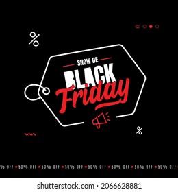 logo black friday tag lettering, minimalist instagram post prom