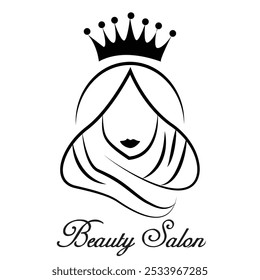 logotipo preto, logotipo de cabelo, garota da beleza, coroa de beleza, coroa, cosméticos, mulheres, salão, cuidado, penteado, glamour, menina, spa, feminino, cosmético, maquiagem, bonito, moda, luxo, elegante, empresa, design