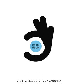 logo a black hand with allocating the center