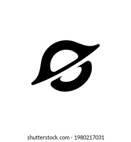 Logo Black Hole, Planet, Solar Silhouette