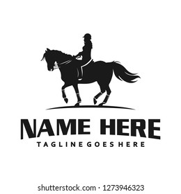 logo of a black horse rider