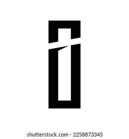 I logo black icon template