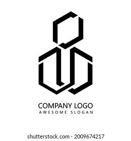 diseño de líneas negras de logotipo