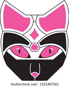 Logo Black and Pink Cat