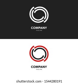 Logo Black and Red Modern