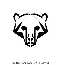 Logo of black and white bear in vector form