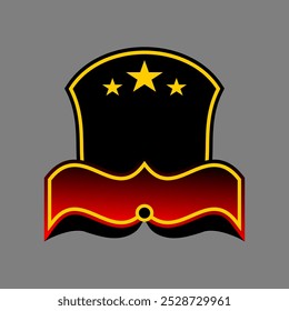 Logo en negro, amarillo y rojo