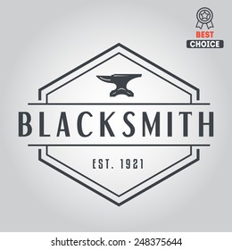Logo for blacksmith, typographic logotype