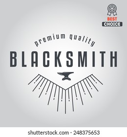 Logo for blacksmith, typographic logotype