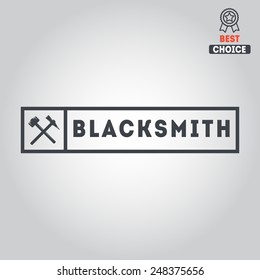 Logo for blacksmith, typographic logotype