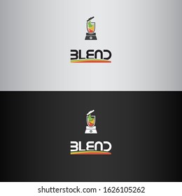 Logo For Blend, Energy Drink And Beverage, Smoothie, Juices And Natural, Organic Food, Vector Design.