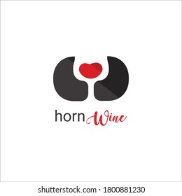 The logo blends horns with wine, its simple shape is easy to remember and good coloring makes it feel luxurious 