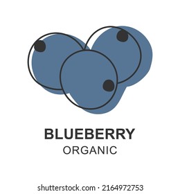 Logo bluberries isolated vector illustration on white background