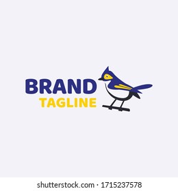Logo of Blue Bird in cute style vector