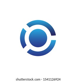 Logo Blue Circle Icon Corporate Company Stock Vector (Royalty Free ...