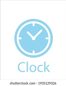 a logo of blue clock