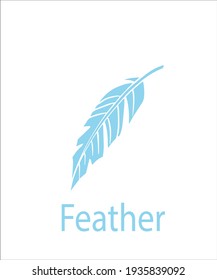 a logo of blue feather