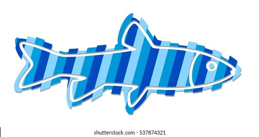 Logo blue fish. 