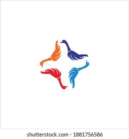 logo blue icon templet vector