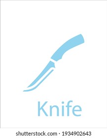 un logotipo de cuchillo azul